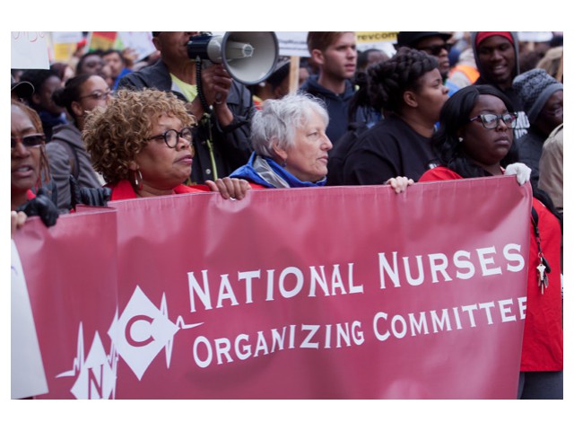 Oct 11: Nurses march in St. Louis.  Photo: Special to revcom.us