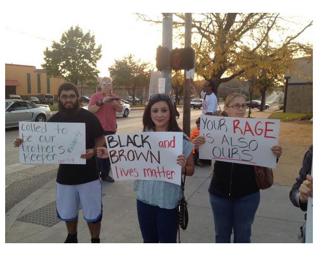 Kansas City—one of over 70 cities where protests took place on October 22, including smaller cities like Albuquerque, New Mexico; Chattanooga, Tennessee; Greenville, South Carolina, and elsewhere. Photo: Twitter/@acsacollective
