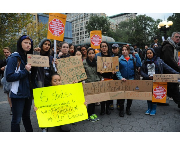 Columbia University students’ contingent in New York City.  Photo: Revolution/revcom.us