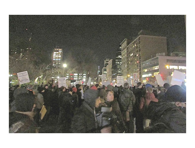 Ten thousand rallied on December 4 in Foley Square in lower Manhattan.