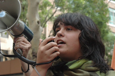 Young Woman Protests at 9/23/2009 UN dem
