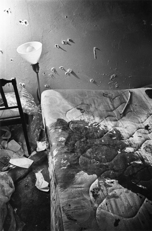 Fred Hampton's bed after his murder by Chicago police.