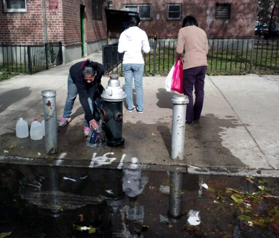 housing project residents during Sandy
