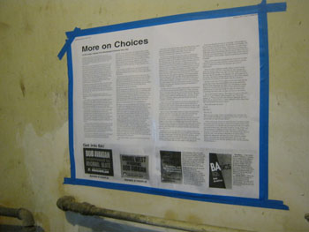 Posting "More on Choices..." in laundry