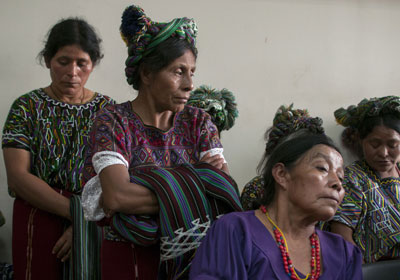 Ixil indigenous women at the trial of Guatemala's former dictator General Efraín Ríos Montt in Guatemala City, April 18, 2013.
