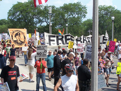 Pics from the Bradley Manning contingent at the Chicago NATO Summit Protest. May 2012.