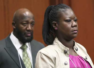 Sybrina Fulton and Tracy Martin, Trayvon Martin's parents