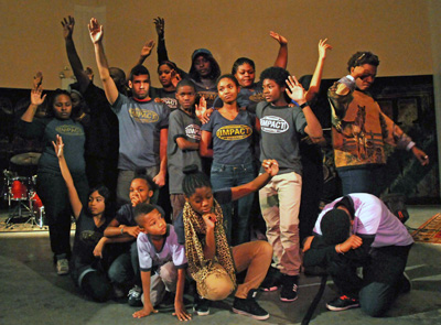 Member of Impact: a youth arts organization in Harlem that combines art and activism. 