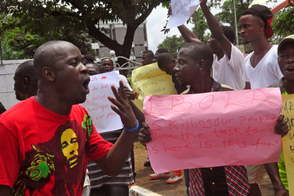 Protest at Liberian House of Representatives, September 23