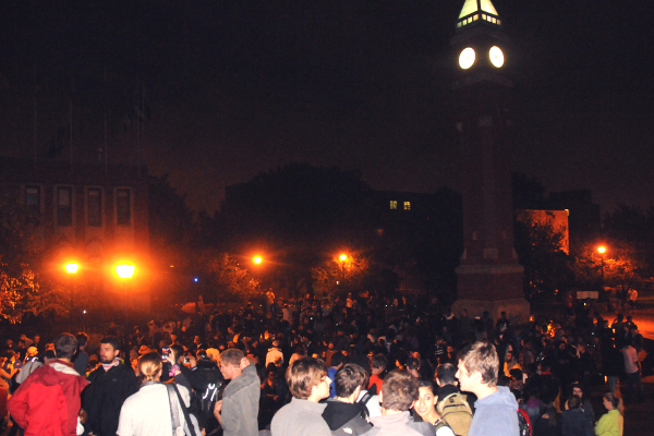 Occupying center of St. Louis University, Sunday Night, Oct. 12
