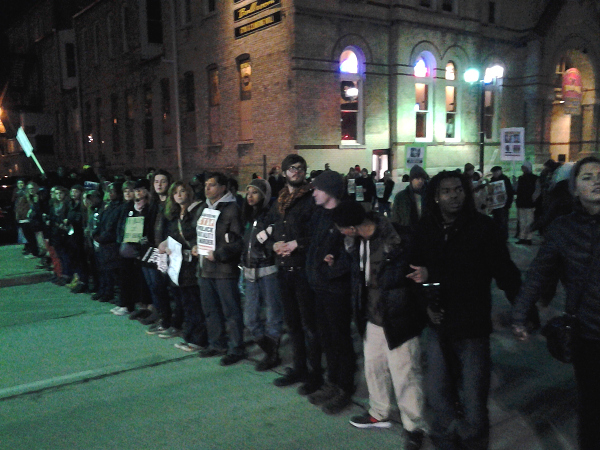 Protest against the official decision not to charge the cop who killed Dontre Hamilton, Milwaukee, December 23