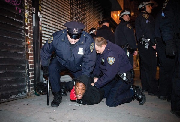 2013: Police attack protest against cop murder of Kimani Gray in Brooklyn, NY.