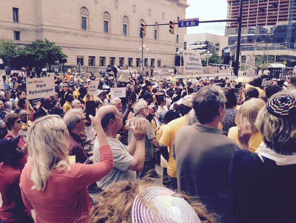 Hundreds of religious people rally at Cleveland City Hall, May 26