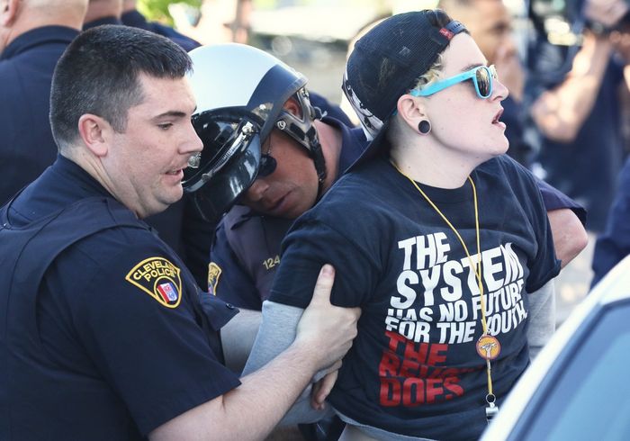 Cleveland protestor arrested