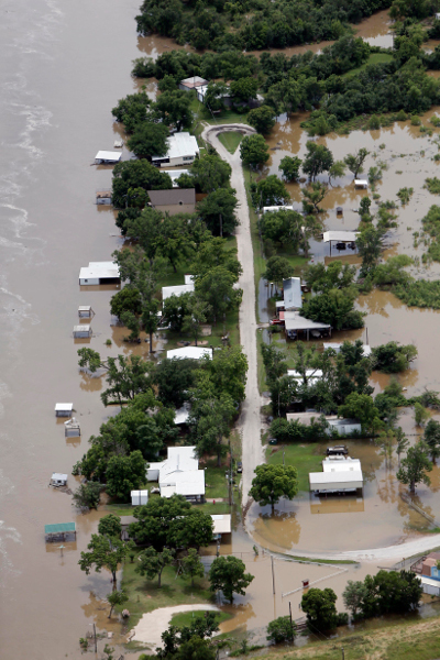 A residential area near the Brazos River, May 29