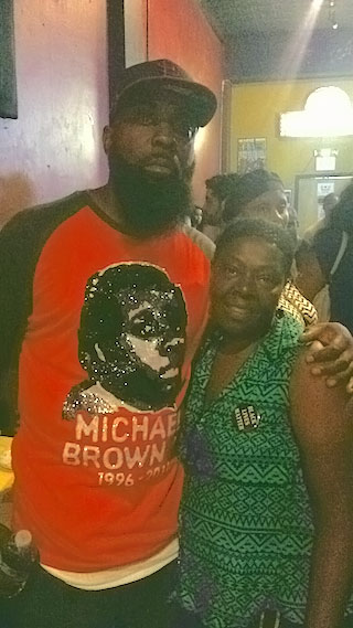 Mertilla Jones and Michael Brown, Sr. August 9 at Ferguson Is Everywhere show