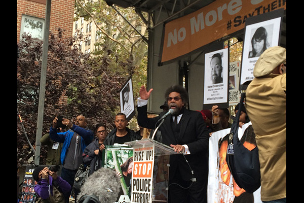 Cornel West speaking at Washington Square Park