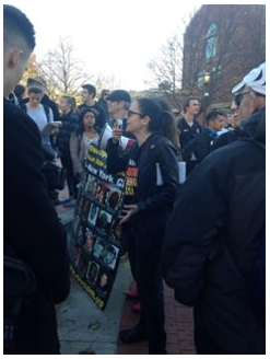 Sunsara Taylor with revcoms and students at Mizzou