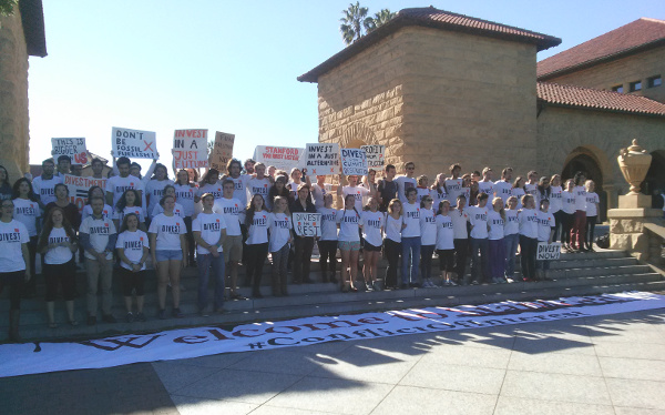 Stanford University sit-in calling for divestment from fossil fuels
