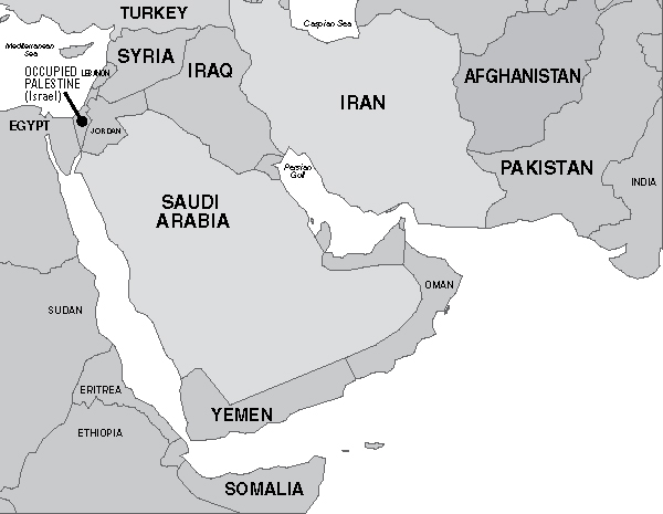 Map of the Middle East