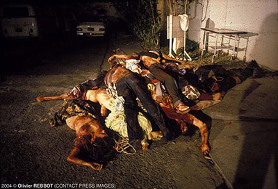 Víctimas de “escuadrones de la muerte” en San Salvador, El Salvador, 1981.