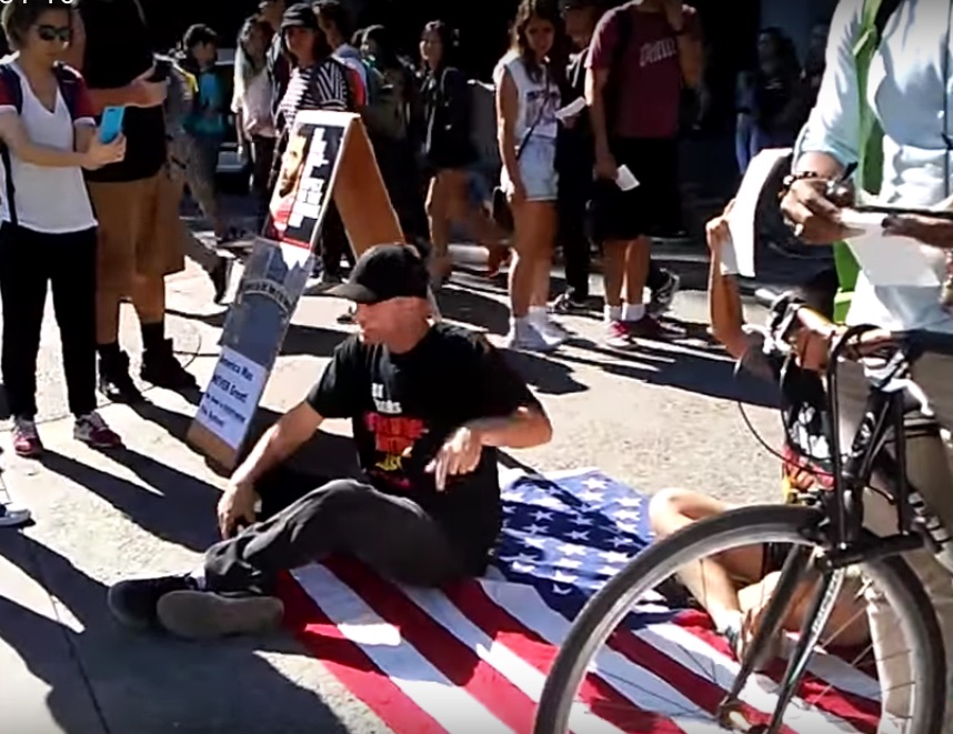 The Revolution Club, Bay Area, shook up UC Berkeley by jumping into Kaepernick shitstorm, DIS-Respecting the Flag, and challenging people to get organized for an ACTUAL revolution.