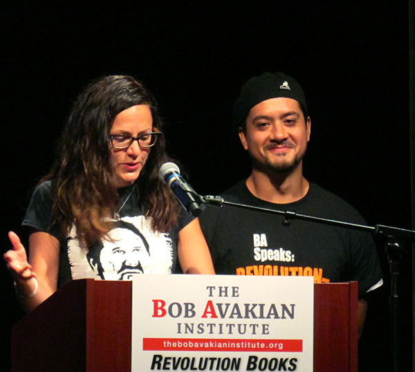 Sunsara Taylor and Noche Diaz read excerpts from THE NEW COMMUNISM at the book lauch in Harlem October 8