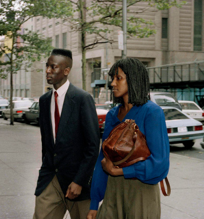 Yusef Salaam enters court with his mother during the trial, 1990.