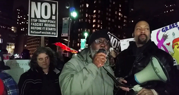 Carl Dix, New Year's Eve, Columbus Circle, New York CIty