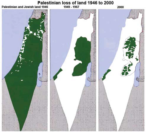 Map showing theft of Palestinian land