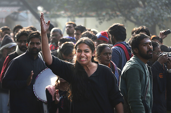 Nueva Delhi, India, diciembre 2012. Protesta contra una epidemia de violaciones.