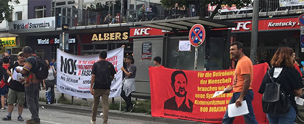 supporters of Bob Avakian's new communism rallied protesters