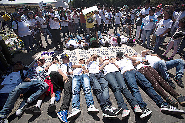 IWD protest in Guatemala.
