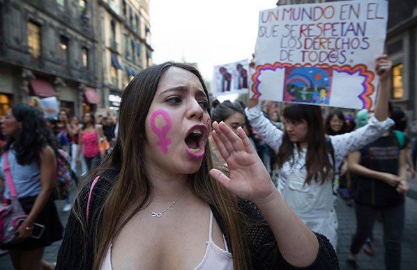 IWD protest in Mexico City