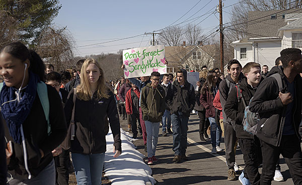 High school students in Newtown, Connecticut.