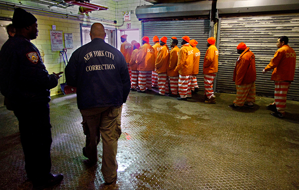 Prisoners at Rikers Island prison