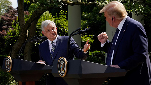 AMLO and Trump at White House