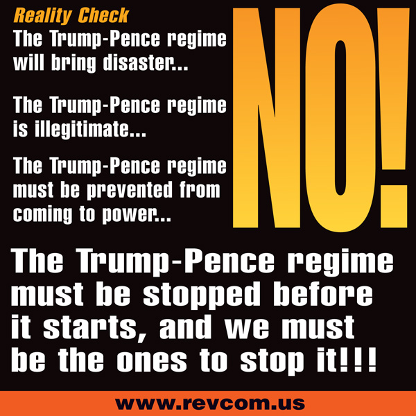 The Trump-Pence regime will bring disaster...