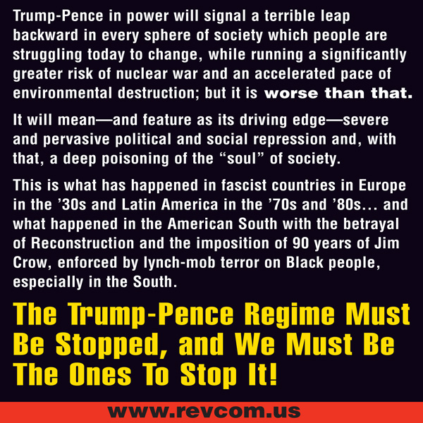 Trump-Pence in power will signal a terrible leap backward in every sphere of society