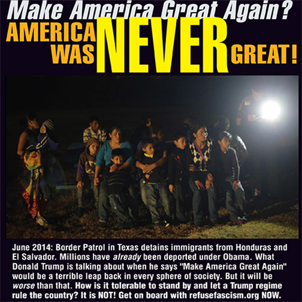 America was never great--border