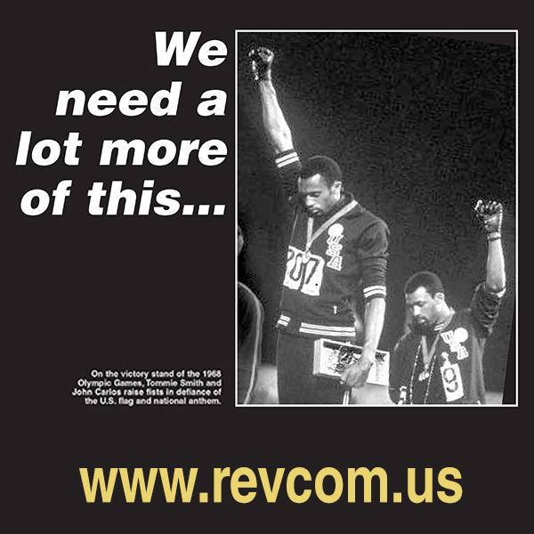 We Need More of This - John Carlos and Tommie Smith on the victory stand with fists raised in defiance of the U.S. flag and national anthem at the 1968 Mexico City Olympics.